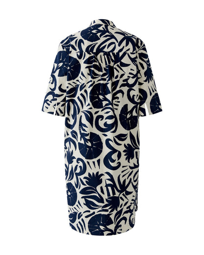 Printed Swirl Dress - Blue