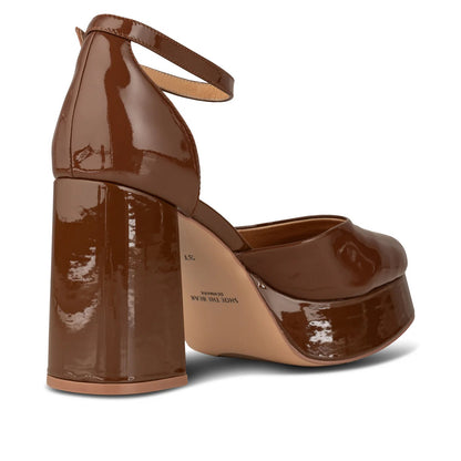 Priscilla Ankle Strap Heel - Brown