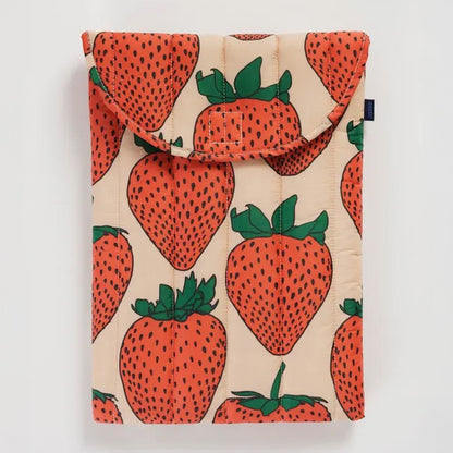 Puffy Laptop Sleeve 16&quot; - Strawberry