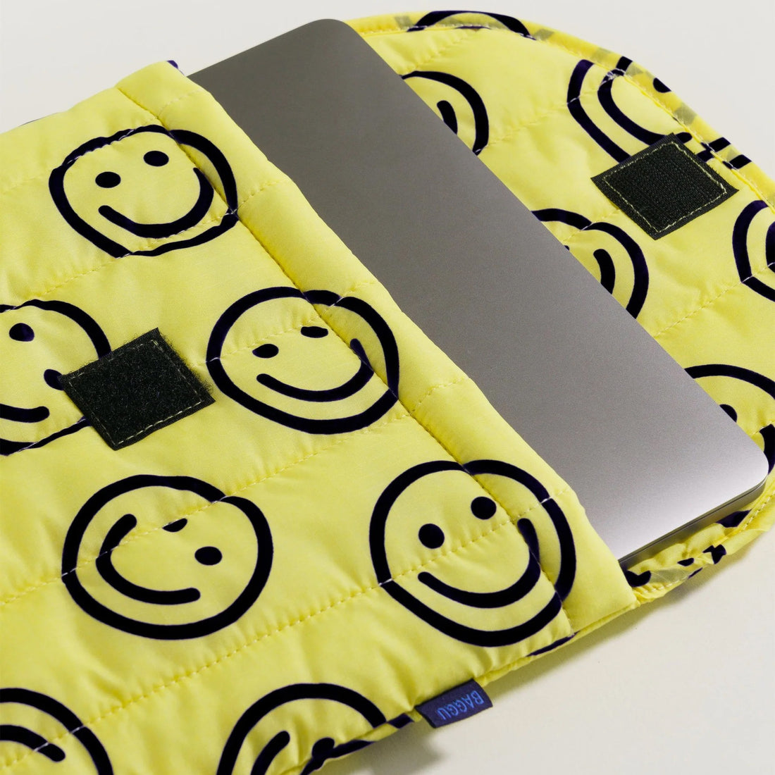 Puffy Laptop Sleeve 16&quot; - Yellow Happy