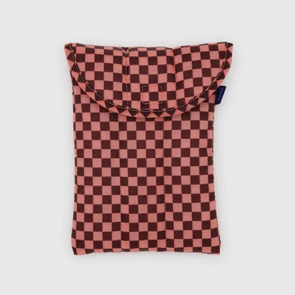 Puffy Tablet Sleeve 8&quot; - Pink Brown Check
