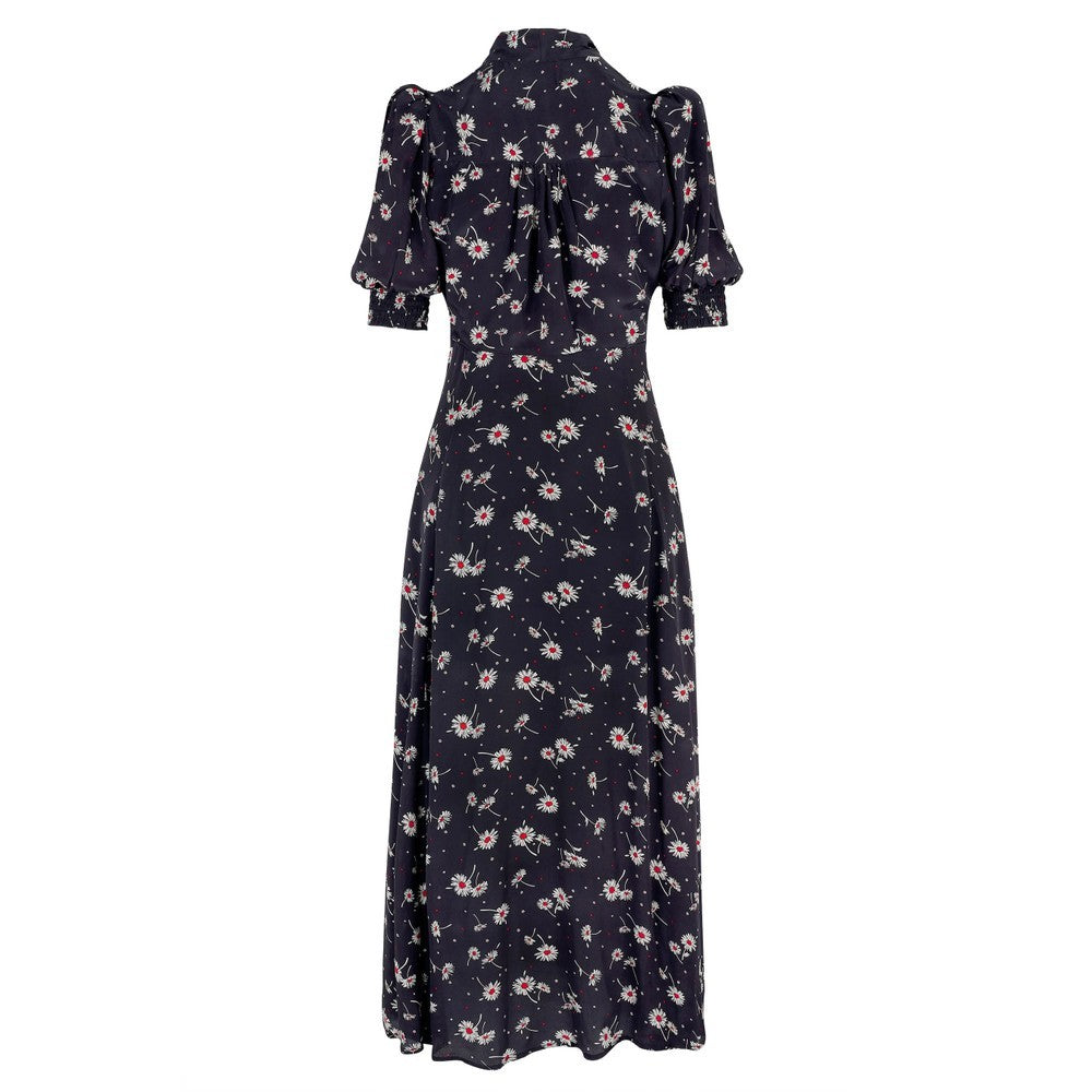Rhiannon Dress - Daisy Print On Black