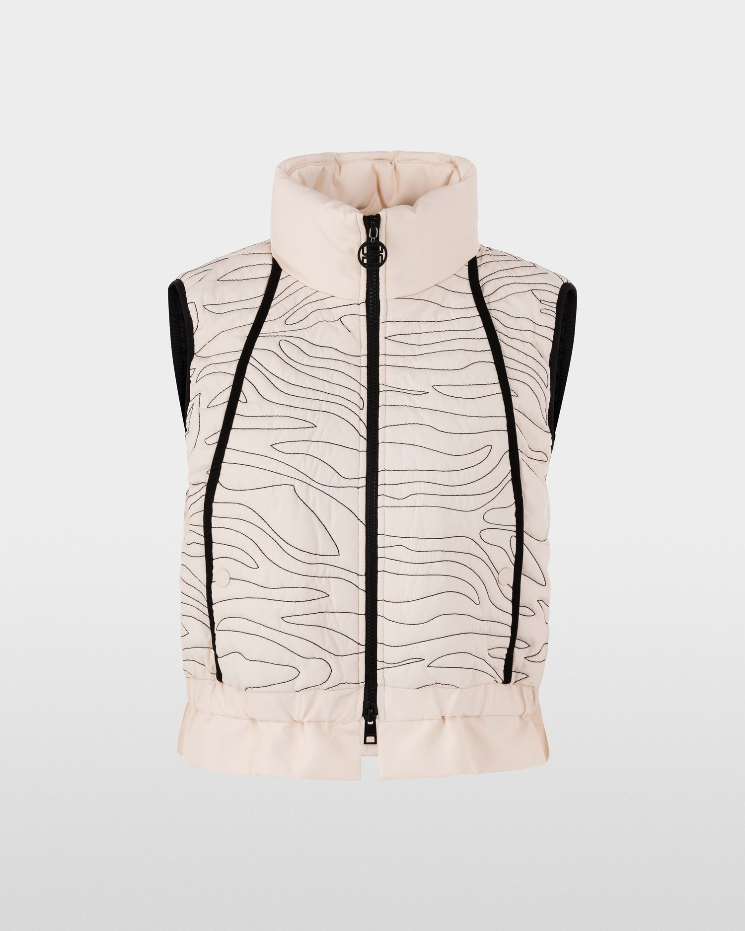 Quilted Gilet - Black White