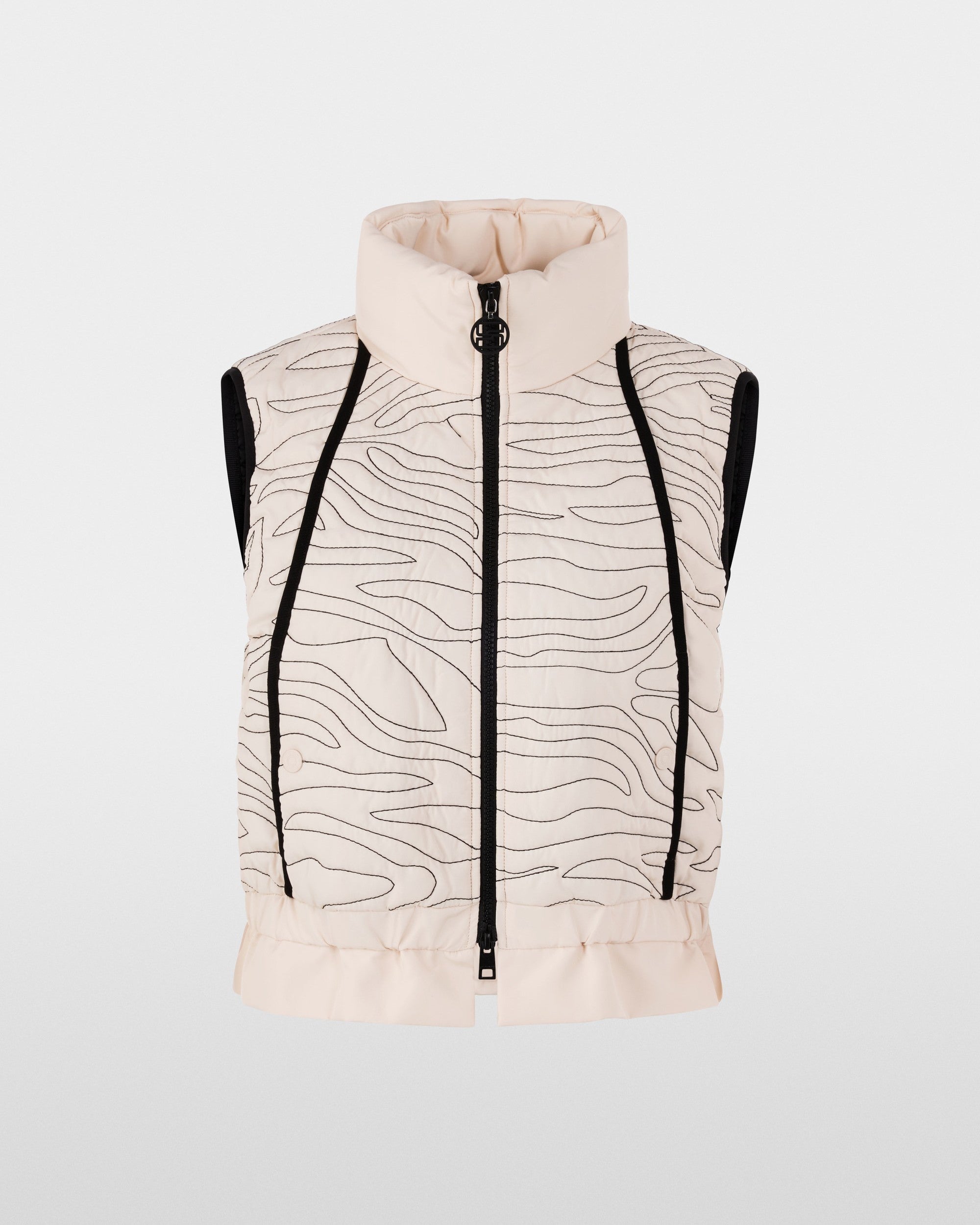 Quilted Gilet - Black White