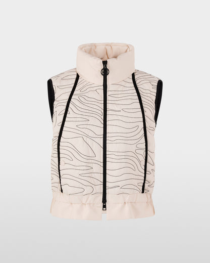 Quilted Gilet - Black White
