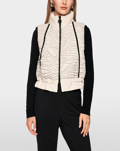 Quilted Gilet - Black White