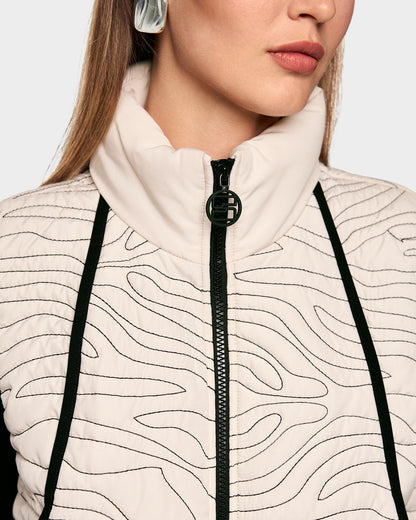 Quilted Gilet - Black White