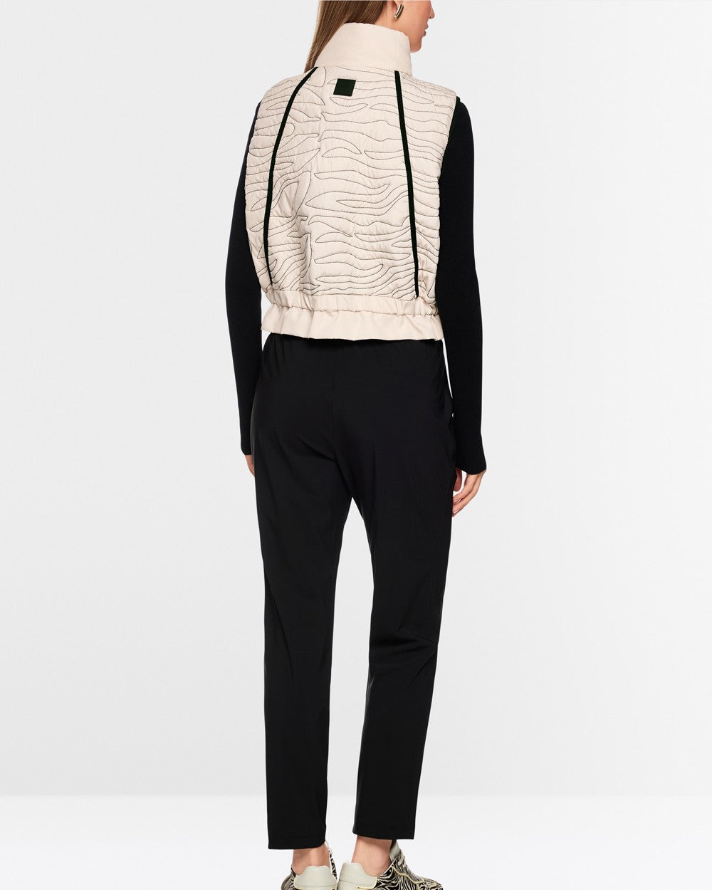 Quilted Gilet - Black White