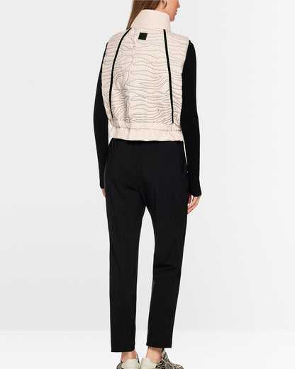 Quilted Gilet - Black White