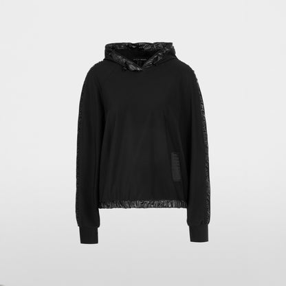 Quilted Pocket Sports Zip Top - Black