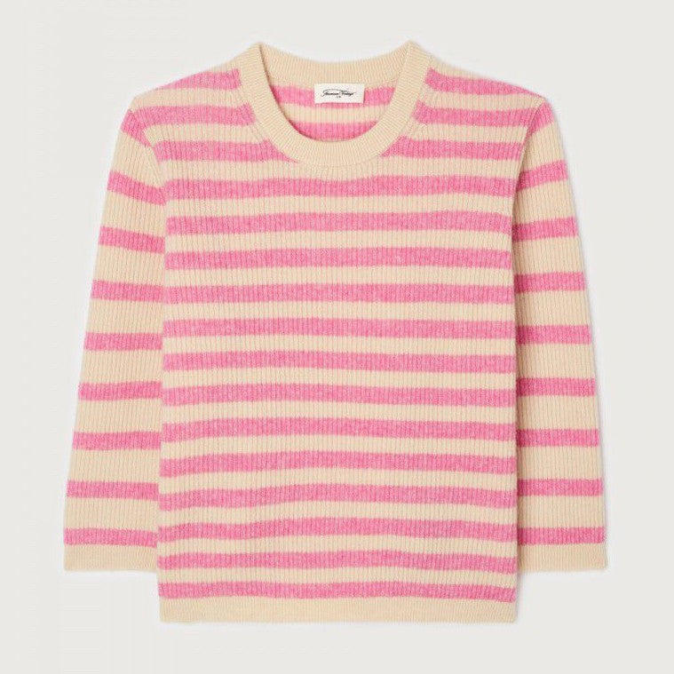 Raxow Long Sleeve Striped Knit - Naturel Raye Princesse Chine