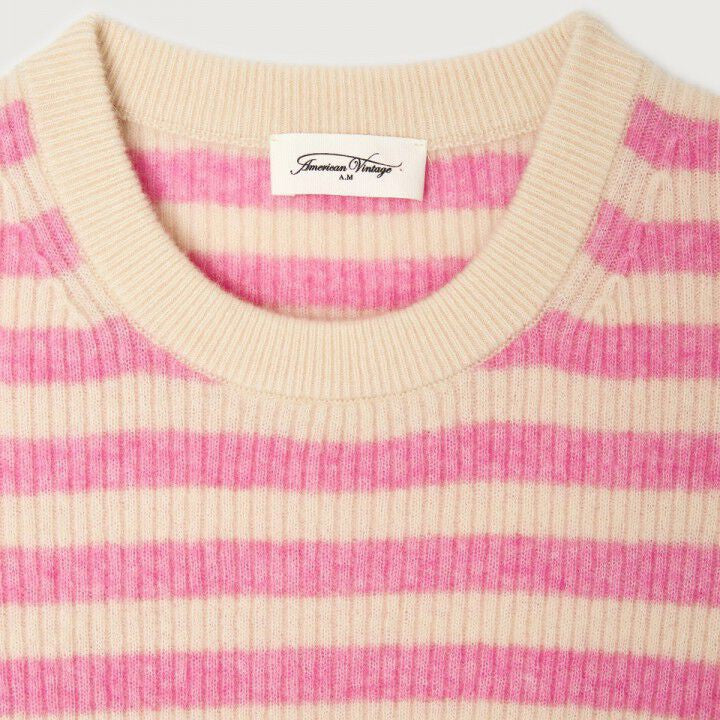 Raxow Long Sleeve Striped Knit - Naturel Raye Princesse Chine