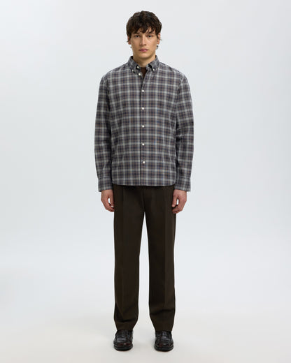 Regcole Jay Melange Long Sleeve Shirt - Sky Captain Brown