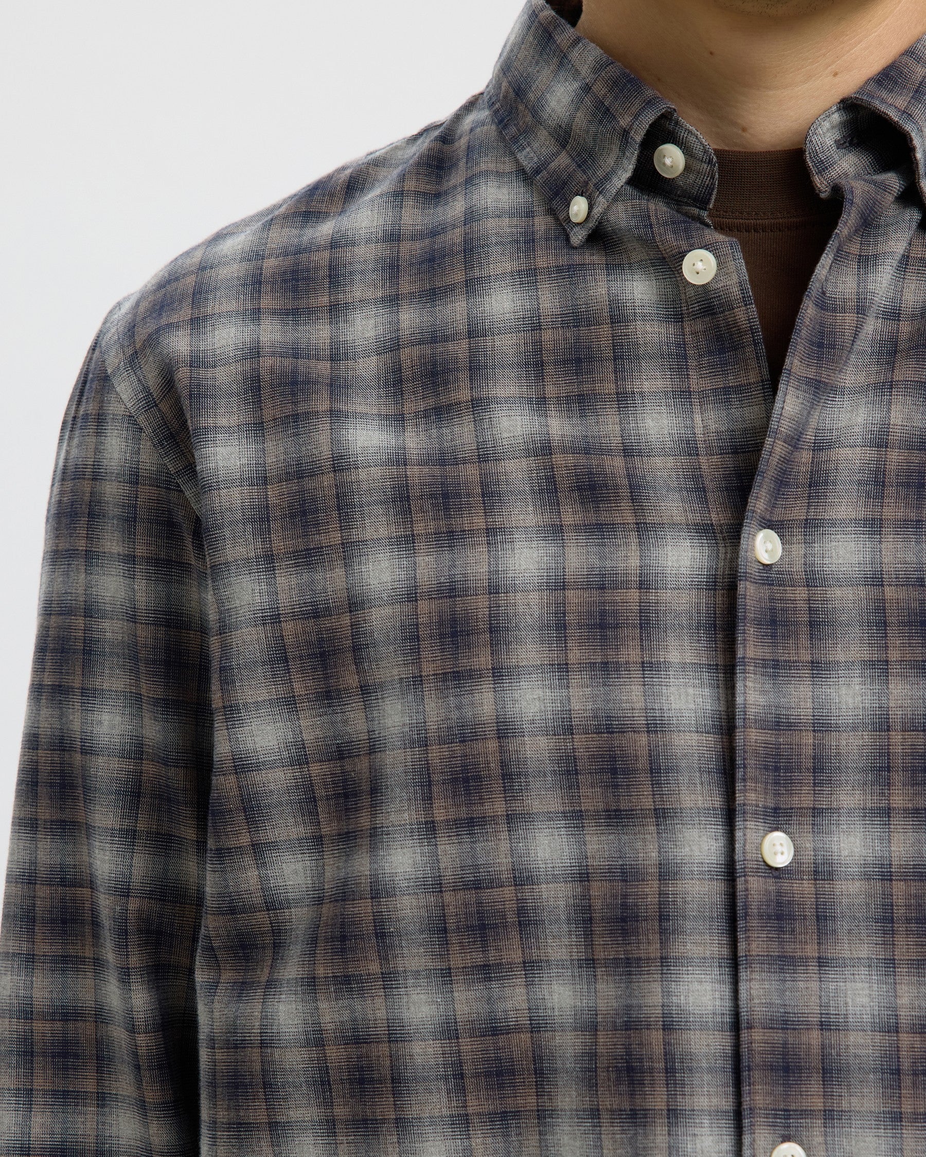 Regcole Jay Melange Long Sleeve Shirt - Sky Captain Brown