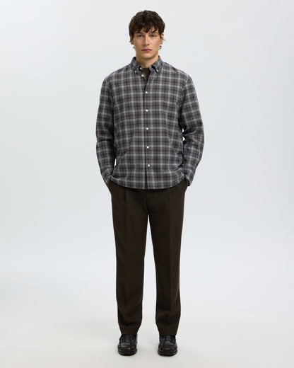 Regcole Jay Melange Long Sleeve Shirt - Sky Captain Brown