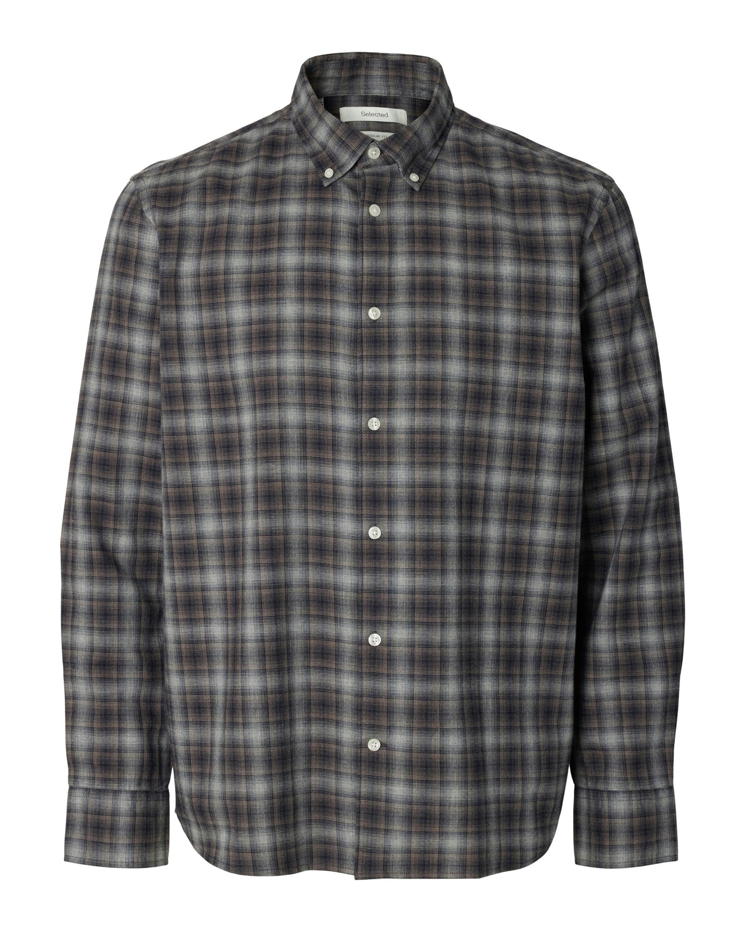 Regcole Jay Melange Long Sleeve Shirt - Sky Captain Brown
