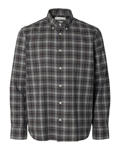Regcole Jay Melange Long Sleeve Shirt - Sky Captain Brown