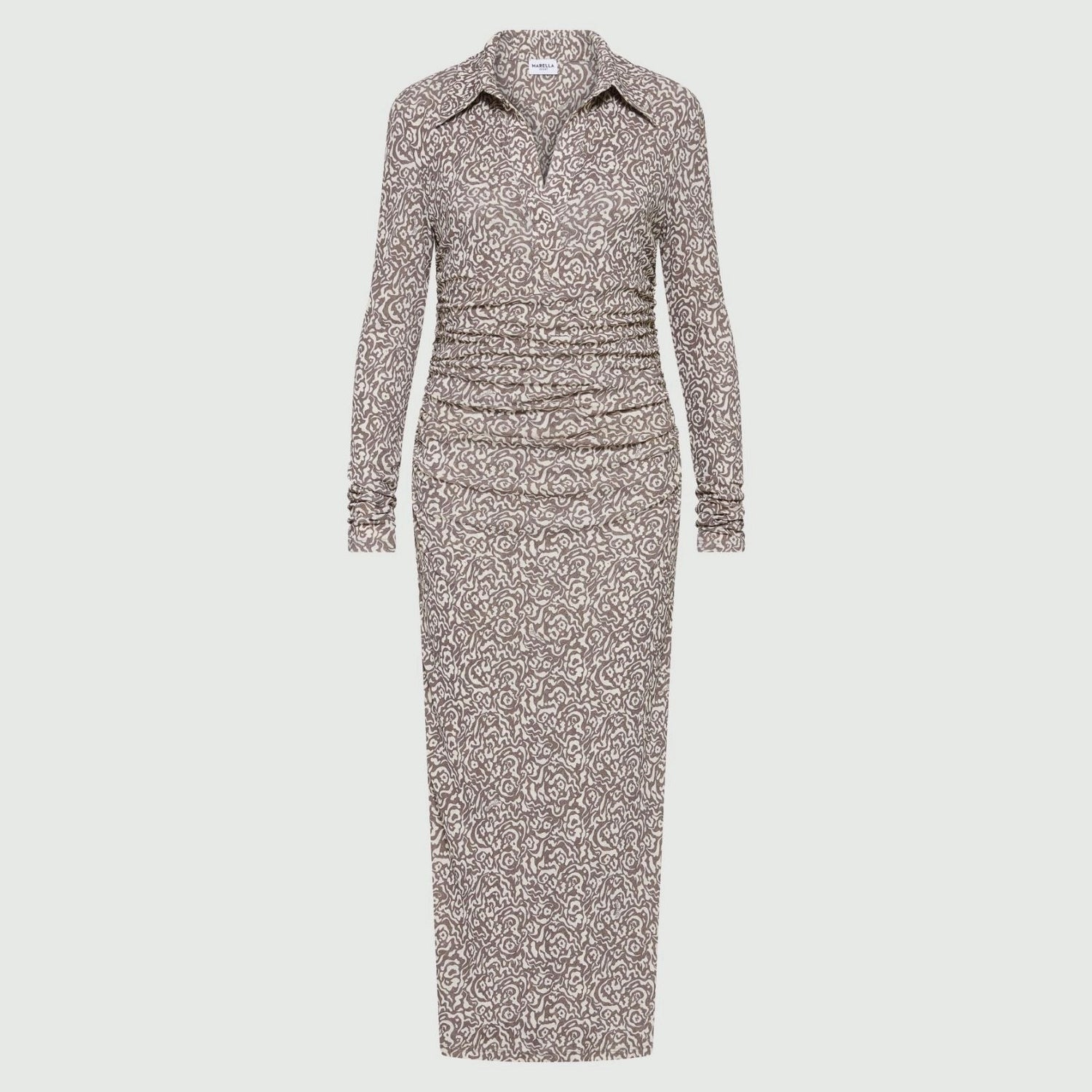 Regent Printed Long Sleeve Dress - Grey