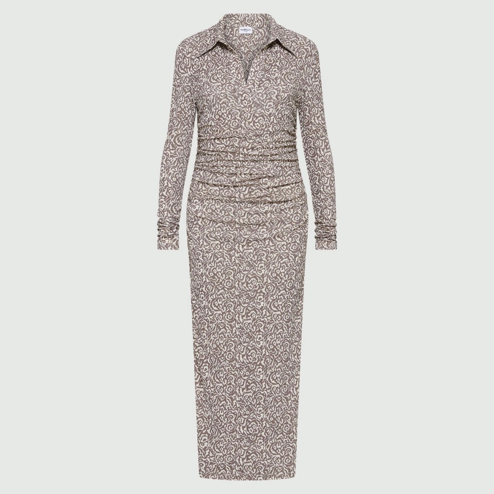 Regent Printed Long Sleeve Dress - Grey