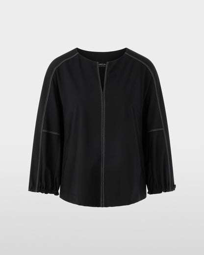 Relaxed Keyhole Top - Black