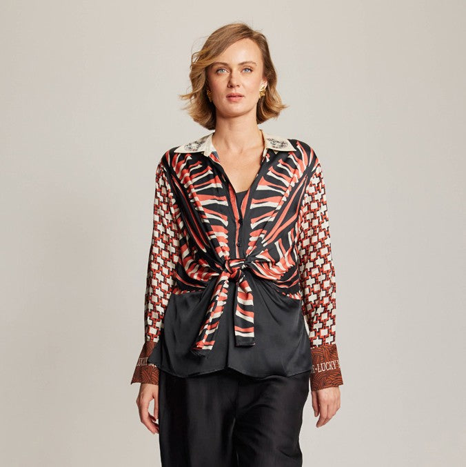 Reyna Tie Waist Shirt - Rodeo