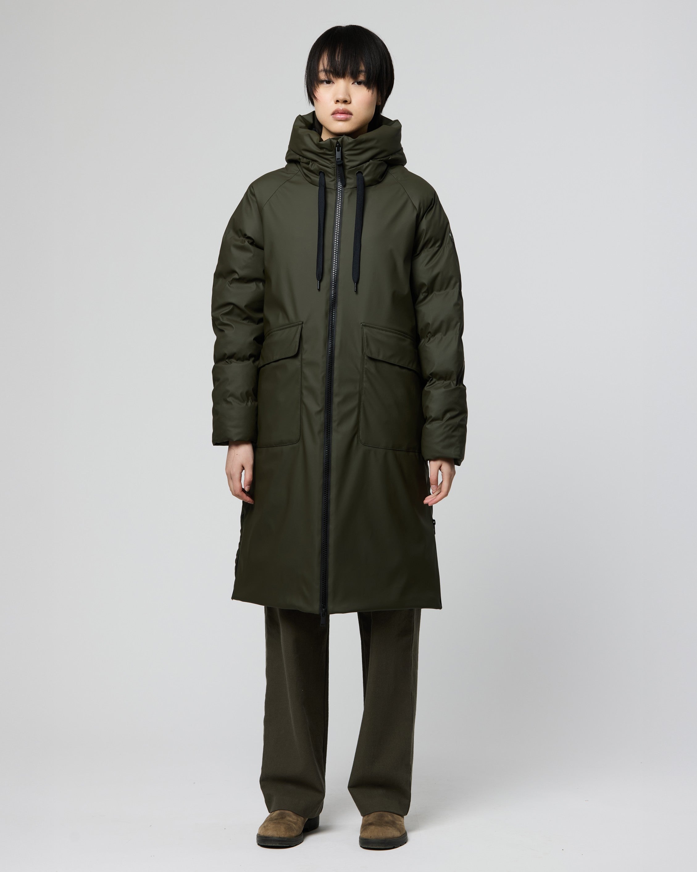 Rime Quilted Coat - Khaki