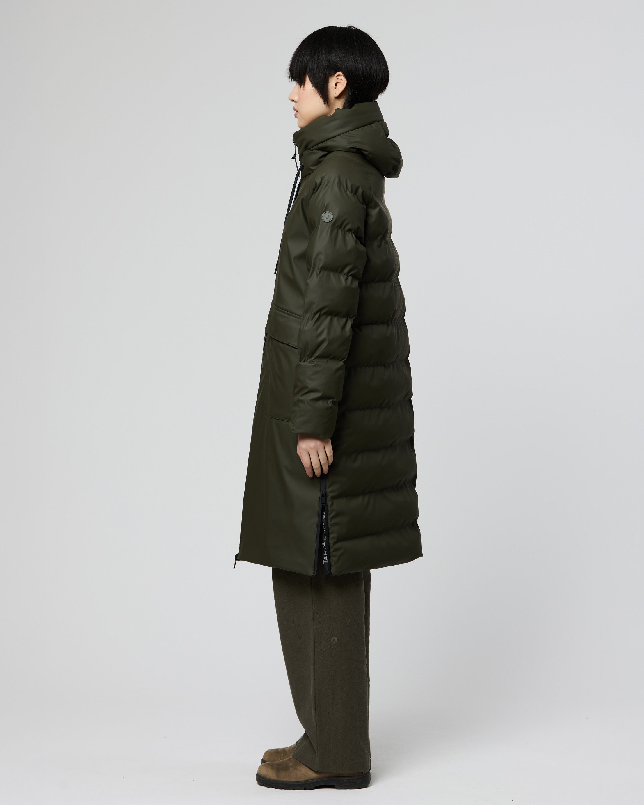 Rime Quilted Coat - Khaki
