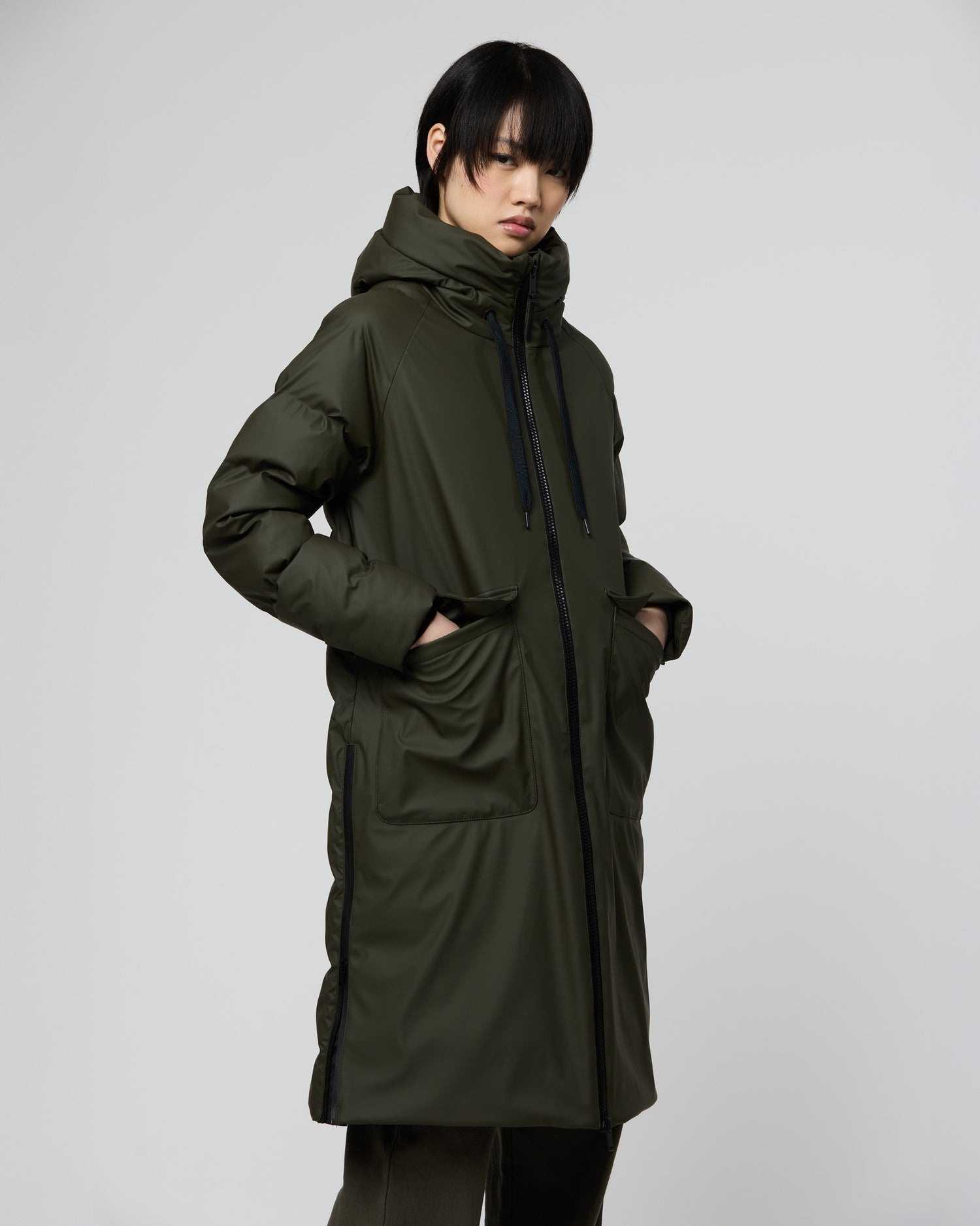 Rime Quilted Coat - Khaki