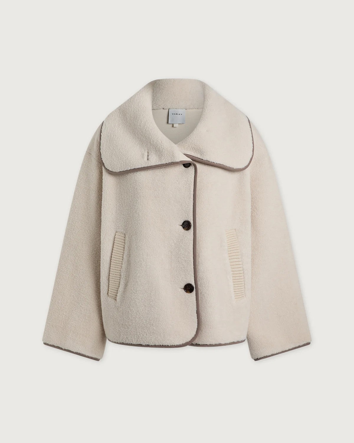 Romane Boxy Sherpa Jacket - Sandshell