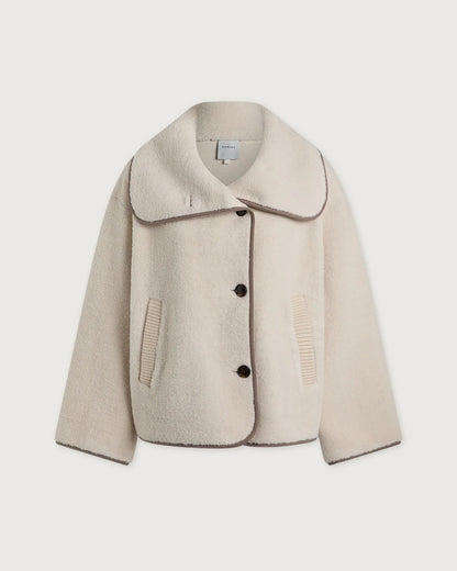 Romane Boxy Sherpa Jacket - Sandshell