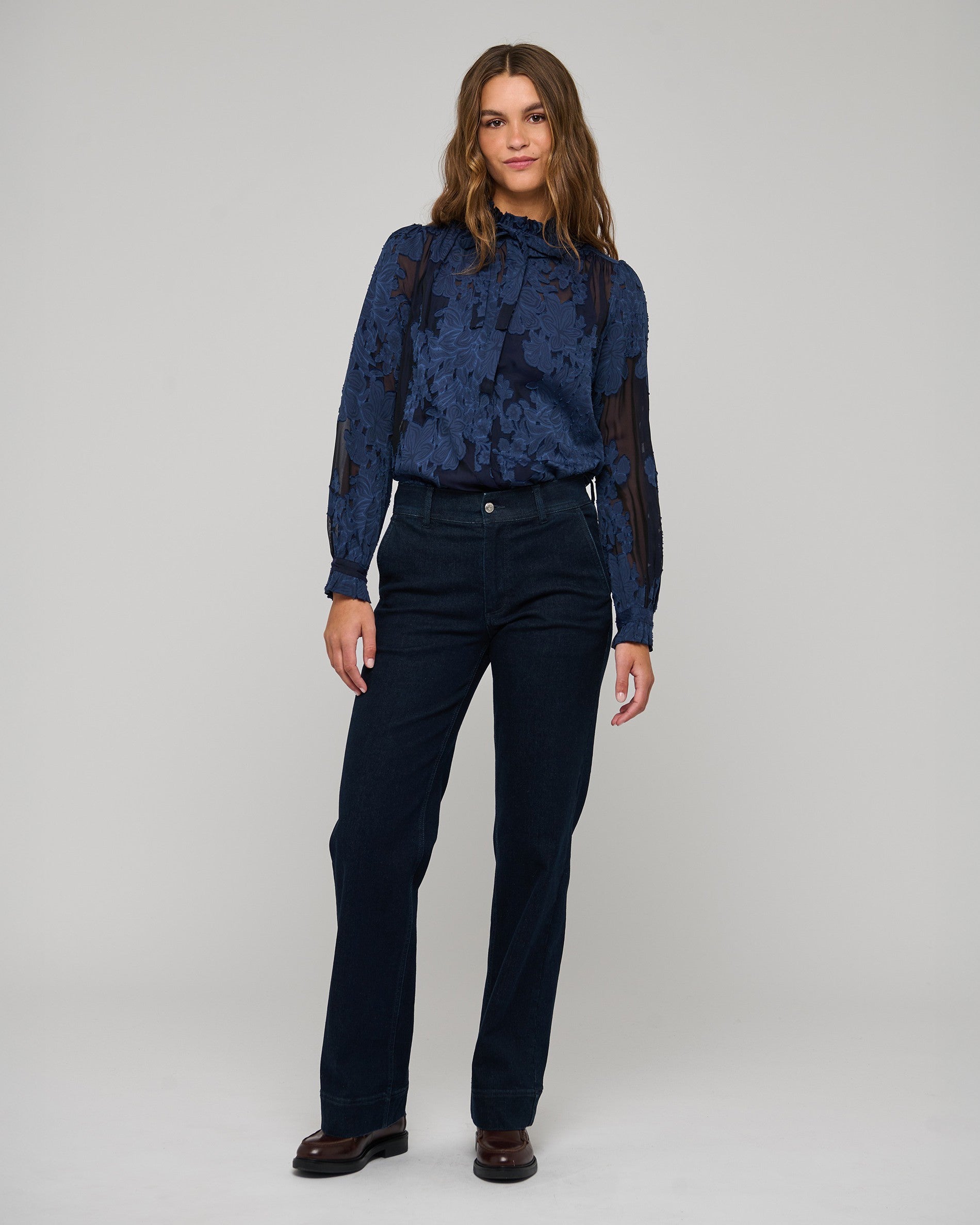 Rosita Blouse With Ruffles - Flora Imperial