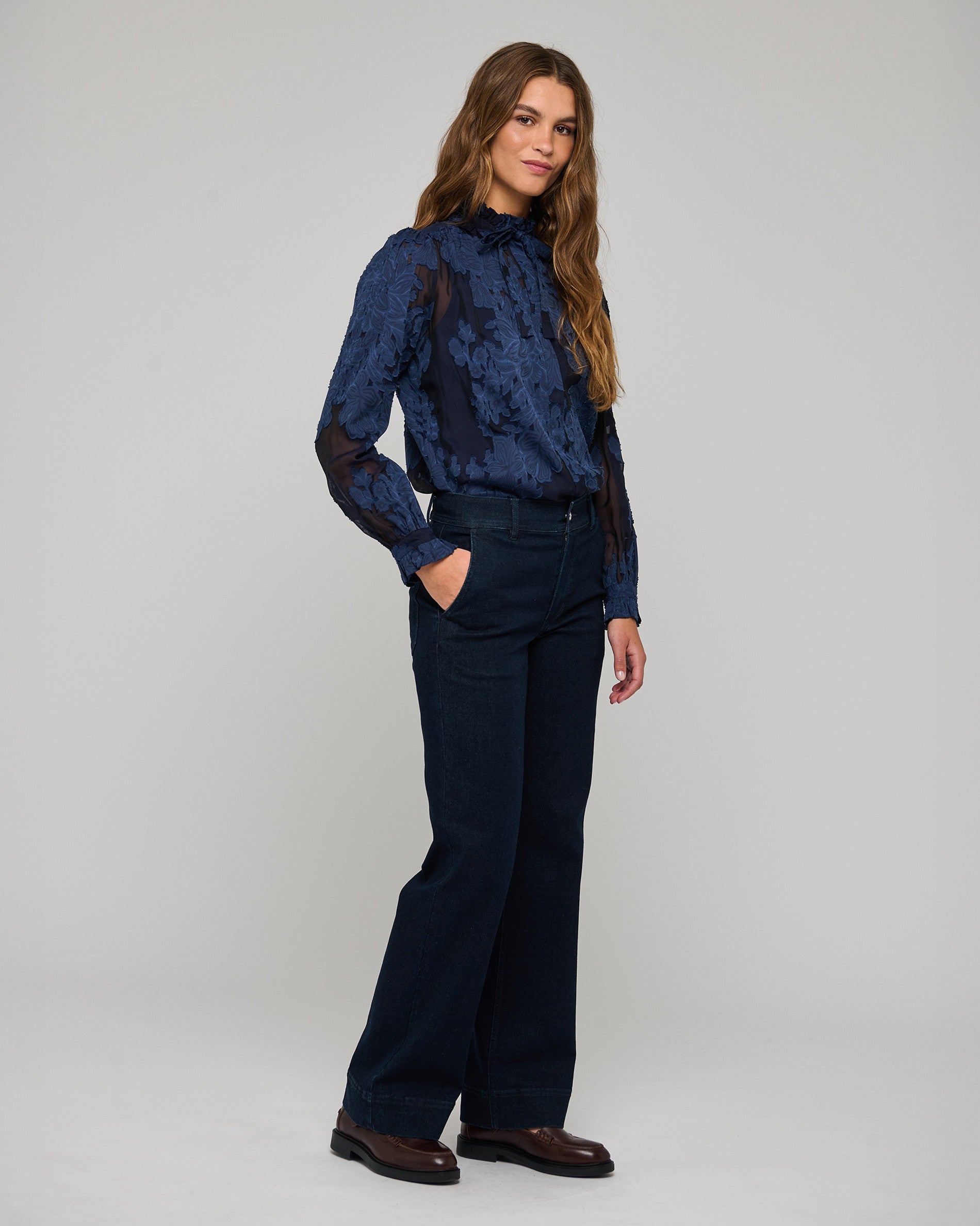 Rosita Blouse With Ruffles - Flora Imperial