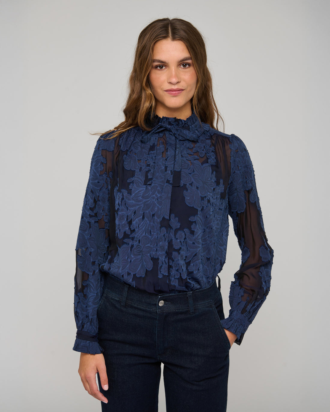 Rosita Blouse With Ruffles - Flora Imperial