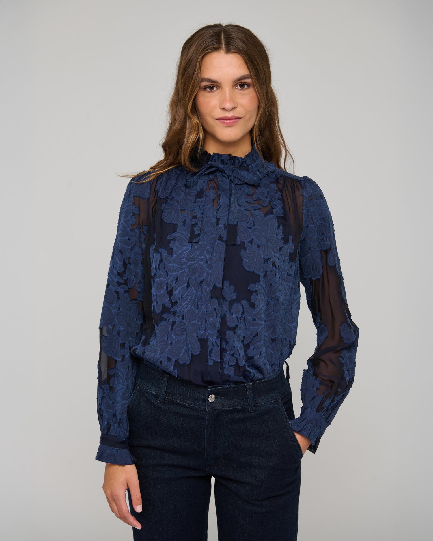 Rosita Blouse With Ruffles - Flora Imperial