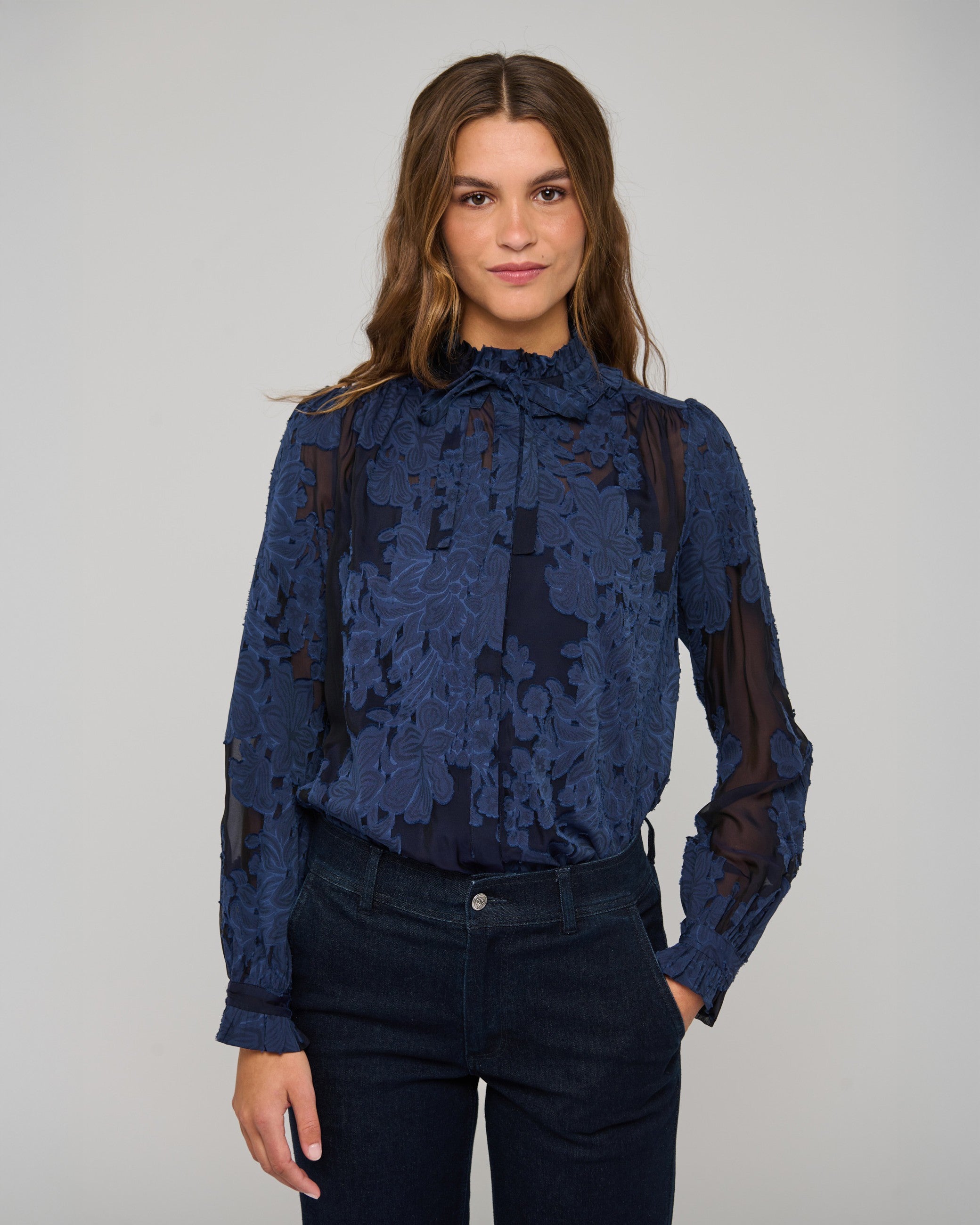 Rosita Blouse With Ruffles - Flora Imperial
