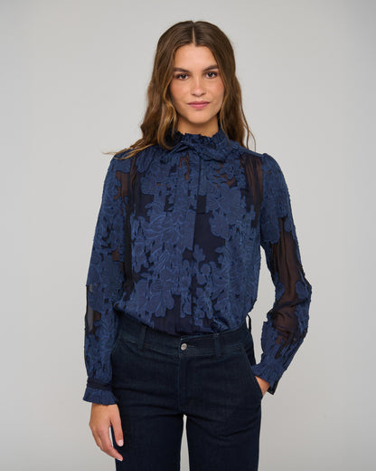 Rosita Blouse With Ruffles - Flora Imperial