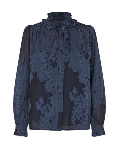 Rosita Blouse With Ruffles - Flora Imperial
