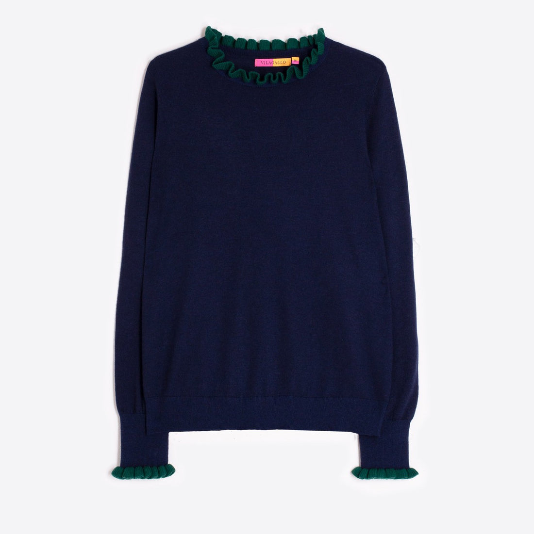 Ruffle Knit - Navy