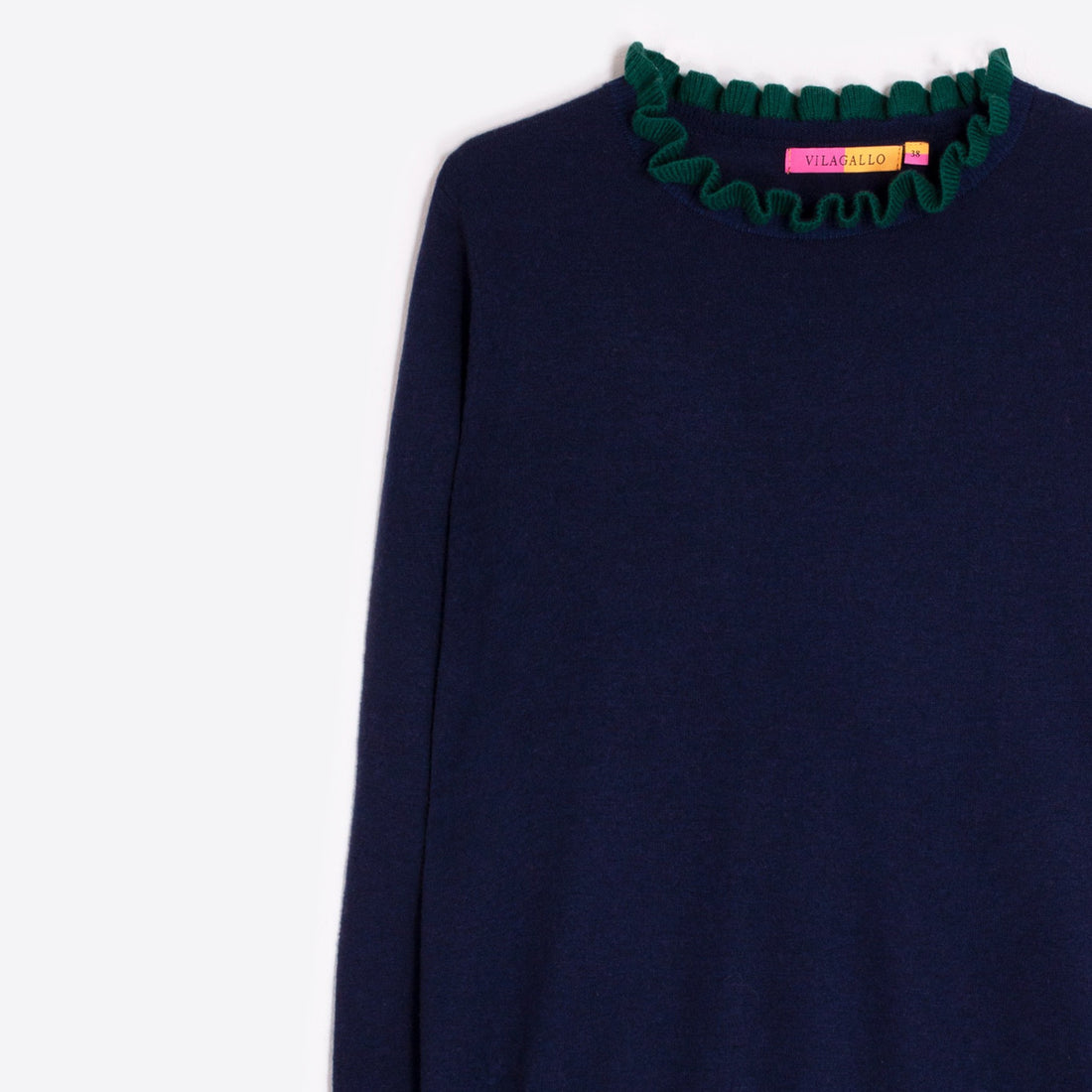 Ruffle Knit - Navy