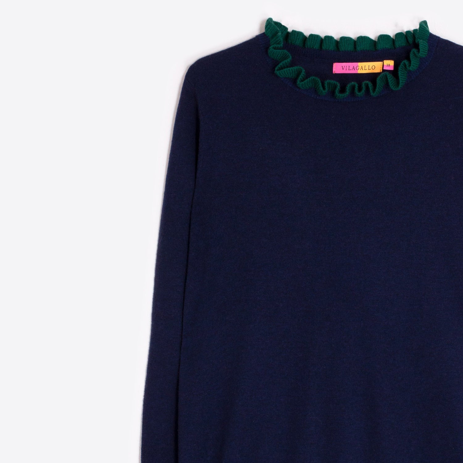 Ruffle Knit - Navy
