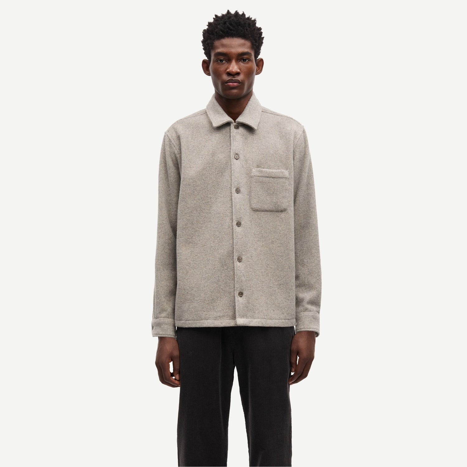 Damon Jj Overshirt - Elephant Skin