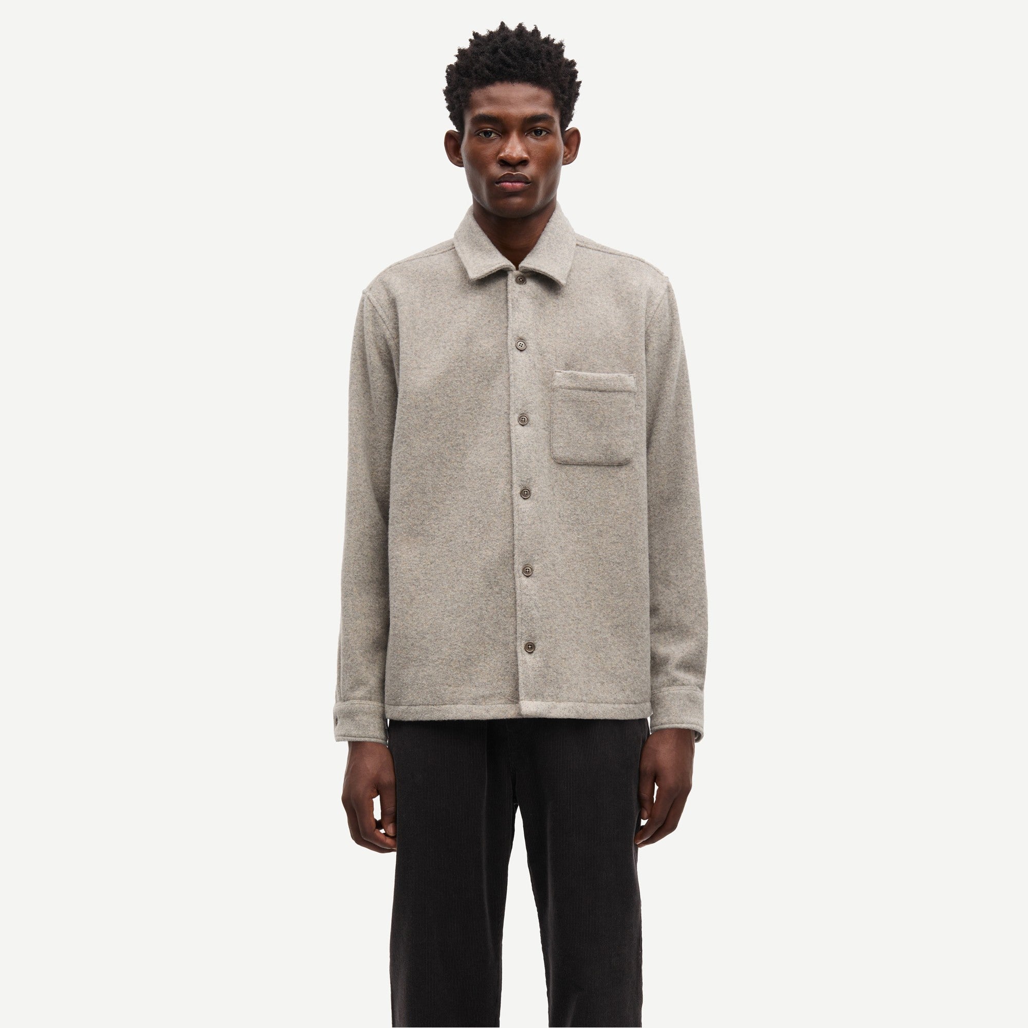 Damon Jj Overshirt - Elephant Skin