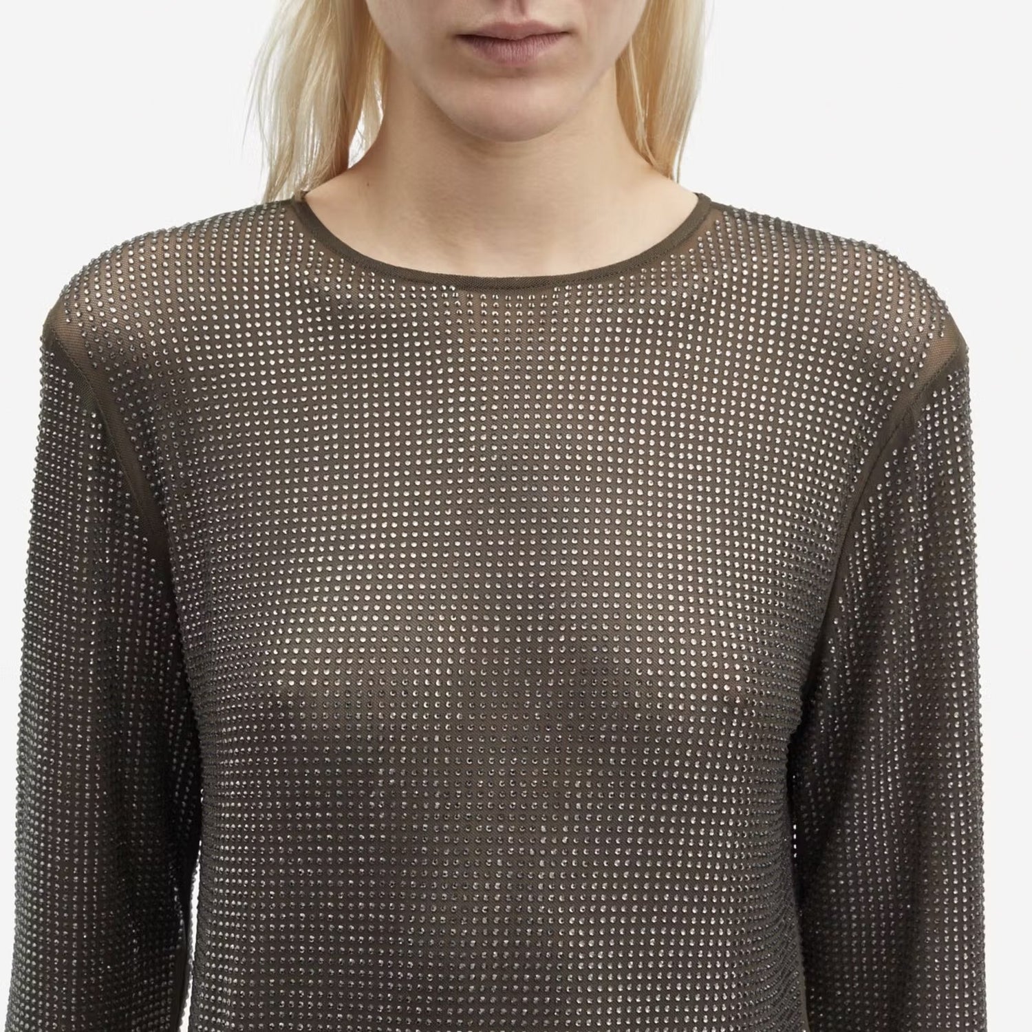 Samagda Sparkle Top - Black Olive