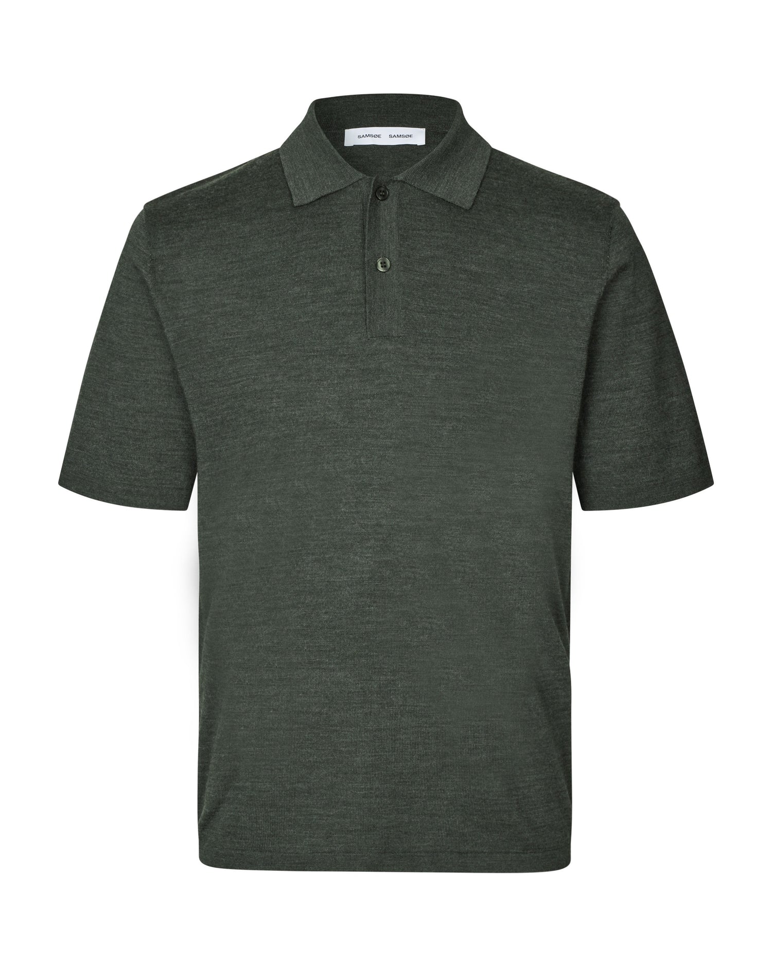 Sarowan Knit Polo - Dark Evergreen Mel