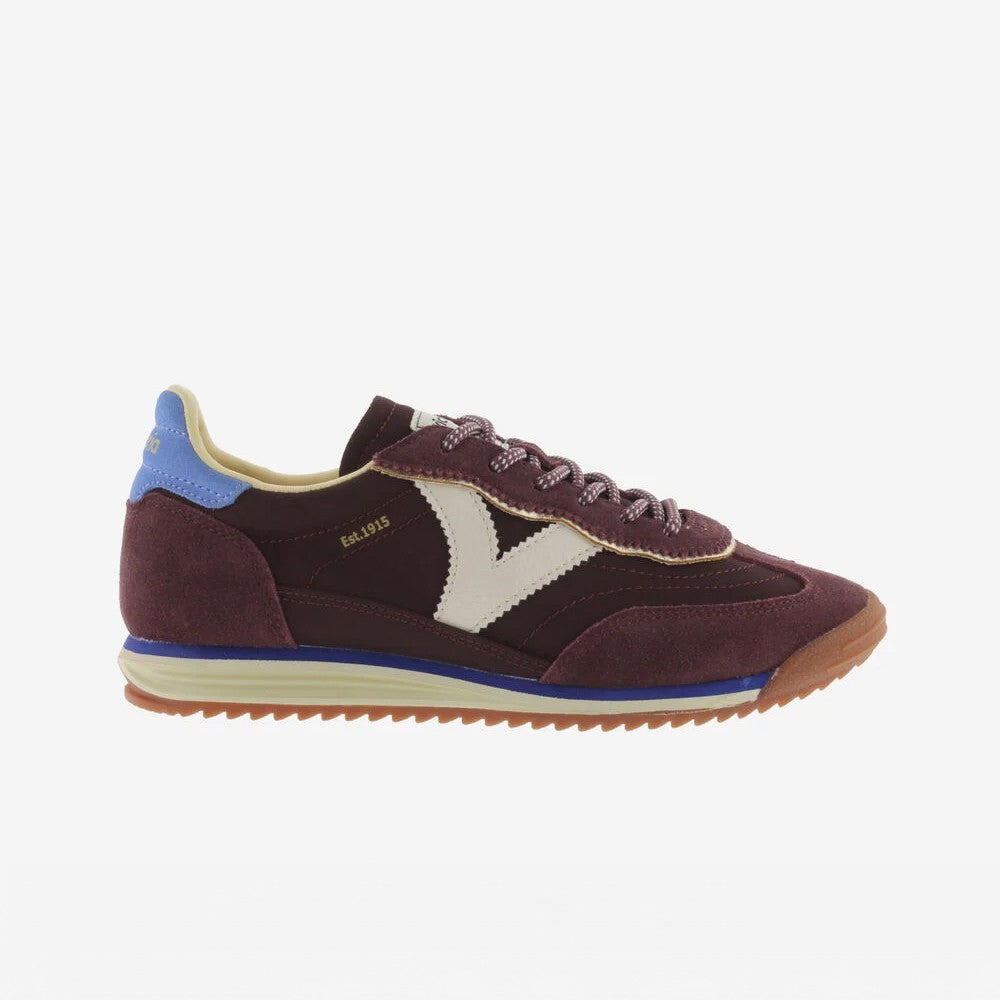 Saturno Serraje Nylon Trainer - Burdeos