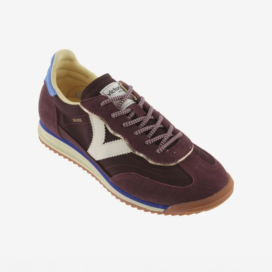 Saturno Serraje Nylon Trainer - Burdeos