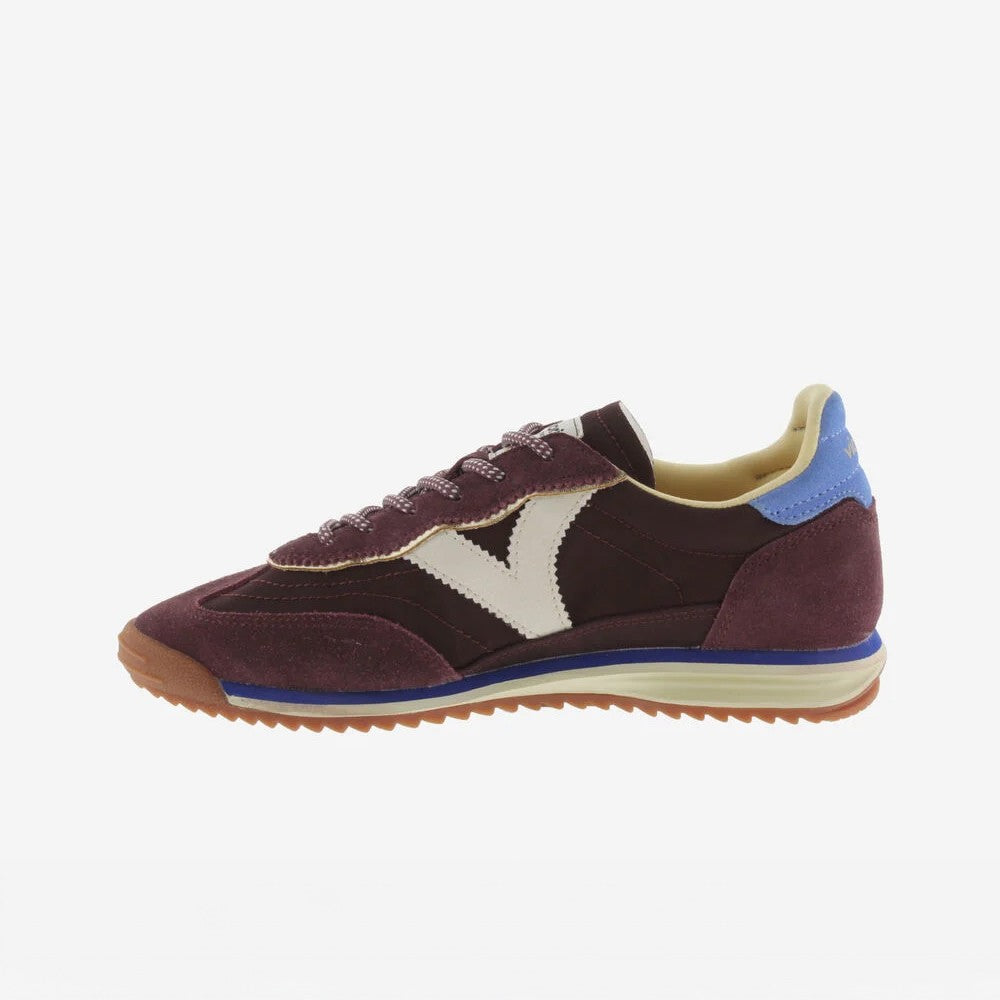 Saturno Serraje Nylon Trainer - Burdeos