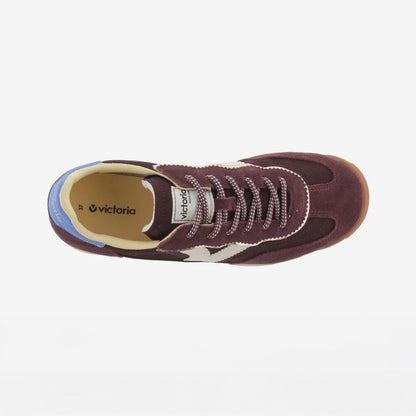 Saturno Serraje Nylon Trainer - Burdeos
