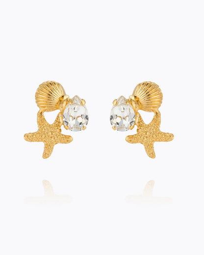 Seascape Earrings Gold - Crystal