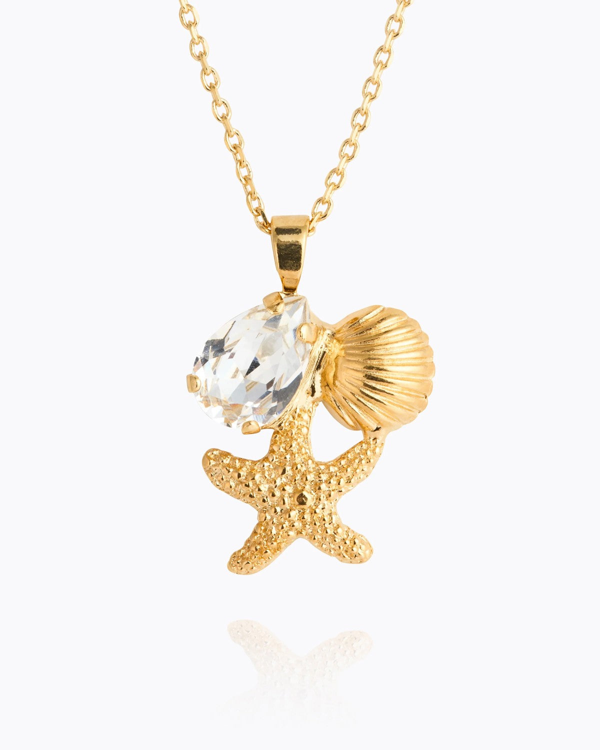 Seascape Necklace Gold - Crystal
